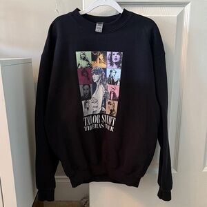 Taylor Swift The Eras Tour Black Crewneck